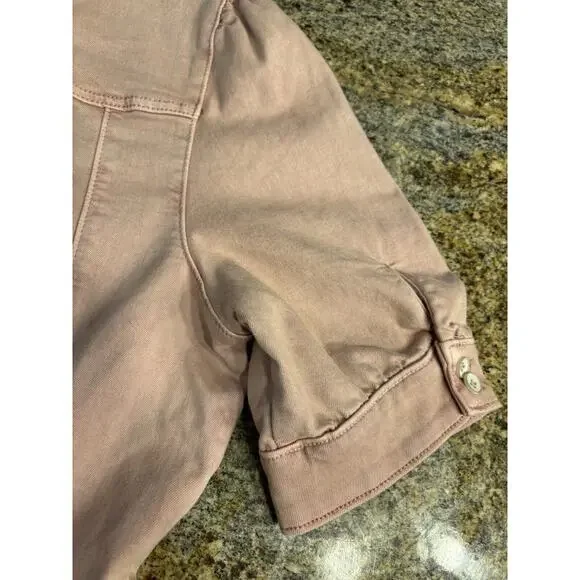 Paige Mayslie Jumpsuit in Vintage Rouge Glow Pink Short Sleeve Sz‎ 8 - Picture 11 of 16